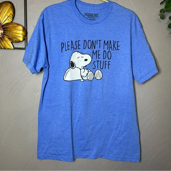 Peanuts Blue Snoopy Dog Tee - Picture 1 of 8